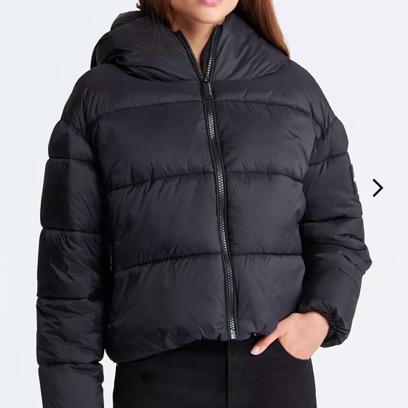 Calvin Klein puffer jacket NWT black womens plus 3X - Picture 2 of 4